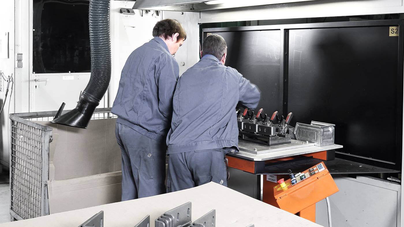 Die Schwei?zellen in einer Werkstatt der Lebenshilfe Limburg gGmbH