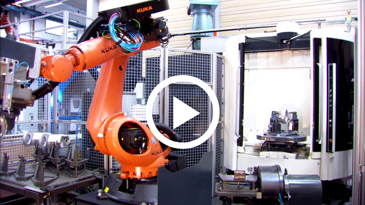 KUKA KR QUANTEC機器人裝載和卸載機床